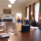 Official caption: President Donald J. Trump participates in a roundtable with Congressional leaders and video game industry leaders, watching a video game in the Roosevelt Room at the White House, Thursday, March 8, 2018, in Washington, D.C